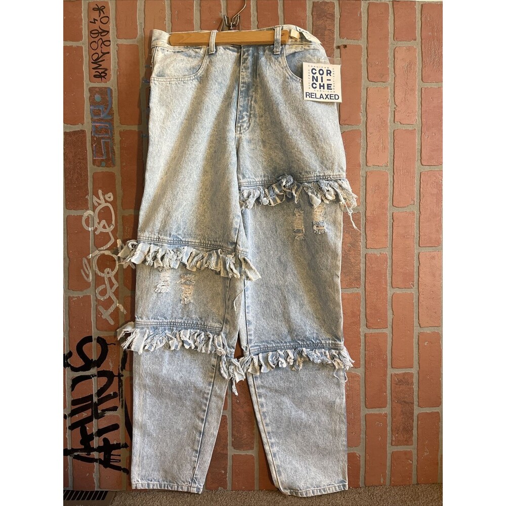 Corniche jeans relaxed 32 womens  Vintage 1999 Distressed Blue